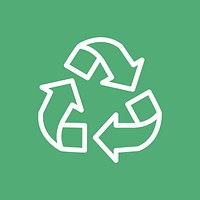 Recycling icon psd earth day symbol in simple line