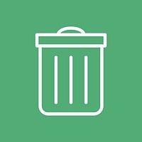 Trash can icon psd for business in simple line