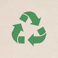 Recycling icon vector earth day symbol in flat graphic