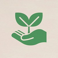 Sustainable plant business icon vector in flat design