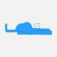 Abstract lazy elephant vector design element