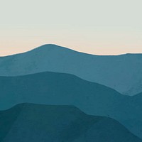 Landscape background of mountains vector with sunset illustration