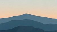 Mountain desktop wallpaper, sunset background