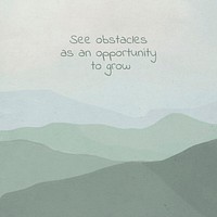 Motivational quote template vector on landscape background