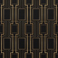 Art deco geometric patterns on dark background