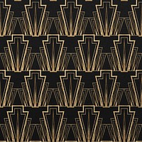 Art deco diamond patterns on dark background