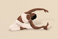 Yoga head-to-knee pose  minimal illustration