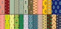 Set of 26 vintage patterns inspired by The Grammar of Ornament 