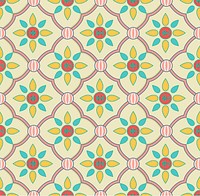 Vintage floral pattern inspired by The Grammar of Ornament 