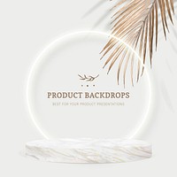 Editable product backdrop template vector