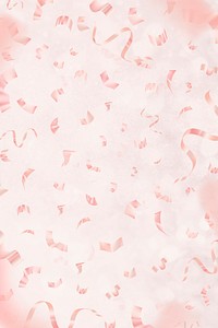 Pink birthday 3D ribbons psd for greeting card background