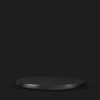 3D display podium black minimal product backdrop