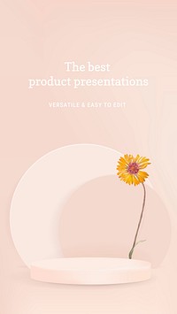 Editable product backdrop template vector