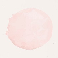 Pink circle design element psd watercolor