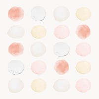 Pastel swatch design element psd watercolor set