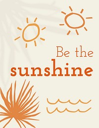 Be the sunshine template psd summer theme editable flyer 