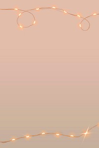 Festive pink background vector with glowing wired lights