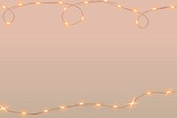 Festive pink background psd with glowing wired lights