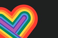 Rainbow pride heart psd background