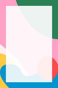 Neo memphis frame vector in colorful abstract style