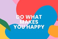 Colorful banner template vector with motivational quote