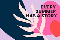 Editable banner template vector with summer quote