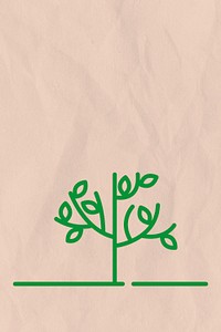 Tree line beige background illustration