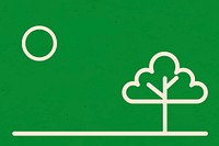 Tree line green background psd