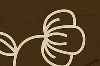 Floral line brown background vector