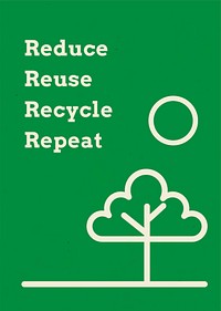Recycle poster template vector in earth tone