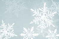 Snowflake illustration psd on blue background