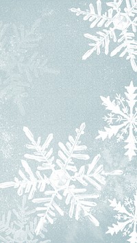 Winter Snowflake Illustration Blue Background 