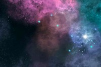 Colorful galaxy background vector with shiny stars