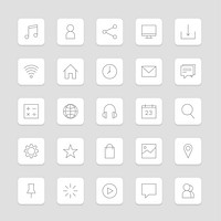 Vector set of website icons