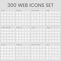 Vector set of website icons