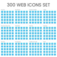 Vector set of website icons