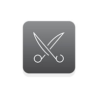 Flat illustration of cut icon