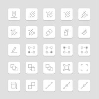 Vector set of website icons