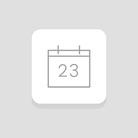 Calendar button icon vector