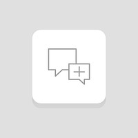 Flat illustration of new chat icon
