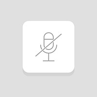 Vector of muted microphone icon