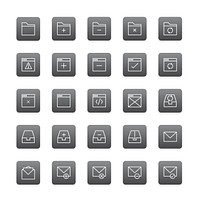 Vector set of folder icon