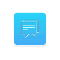 Flat illustration of messages icon