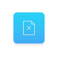 Flat illustration of delete file icon