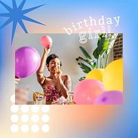 80’s birthday template vector photo attachable social media post