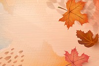 Fall season background psd with maple leaves