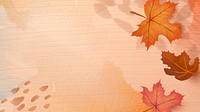 Fall season background psd with maple leaves