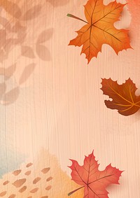 Fall season background vector with maple leaves