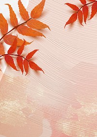 Fall season background psd with sumac leaves