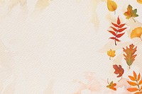 Fall leaves beige background psd